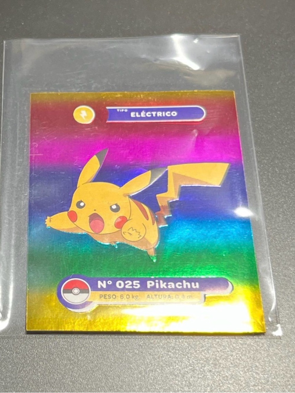 Pikachu Holographic Trading Card - Yellow
